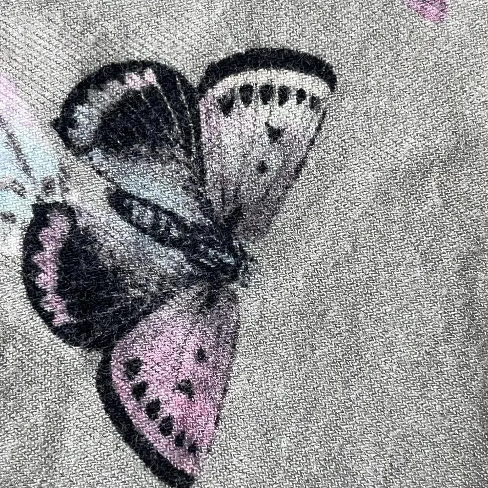 PINK Victoria’s Secret Butterfly Pajama Shorts Medium Low Rise Green Flip Waist